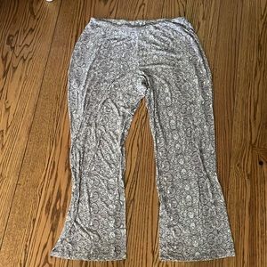 Gray And White Pj Pants